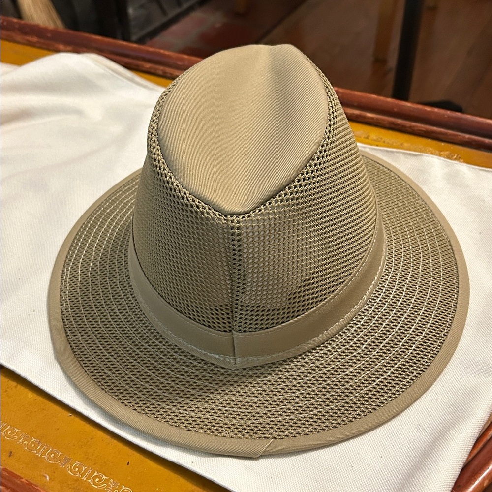 Henschel Hat Company Stylish Tan Mesh Fedora Hat